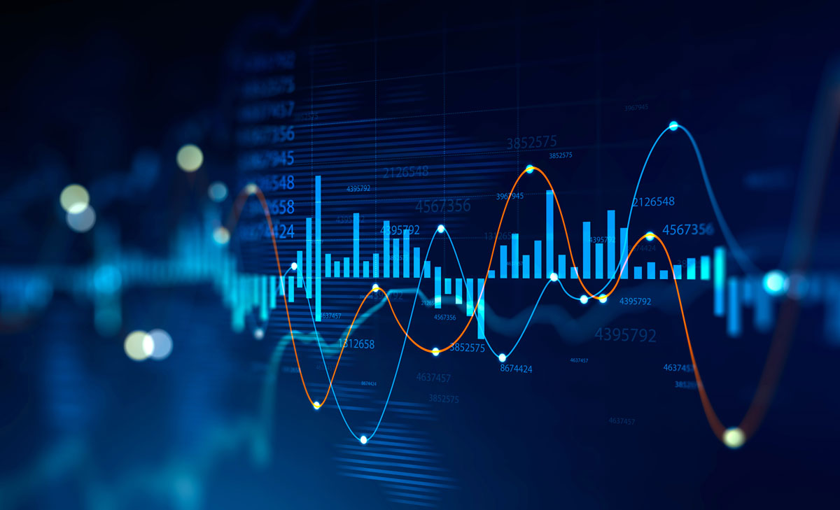 Stock-market-and-trading-digital-graph